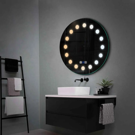 Oglinda LED Rotunda, Touch LED, Dimare, Dezaburire, LED Reglabil 3000K-6000K - Gama Salono Model 6