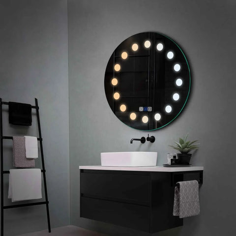 Oglinda LED Rotunda, Touch LED, Dimare, Dezaburire, LED Reglabil 3000K-6000K - Gama Salono Model 6