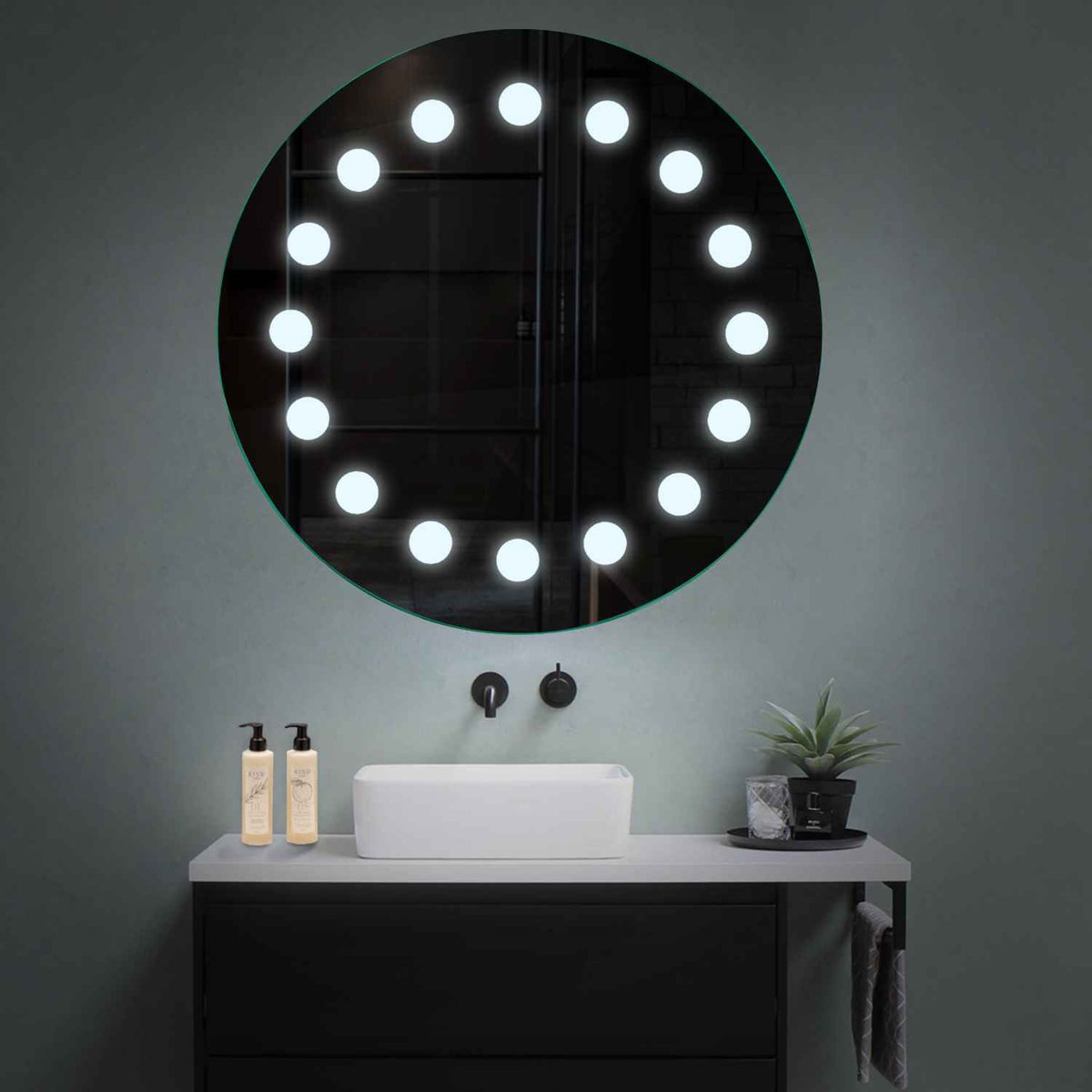 Oglinda LED Rotunda, Fara functii, LED 6000K Rece - Gama Salono Model 6