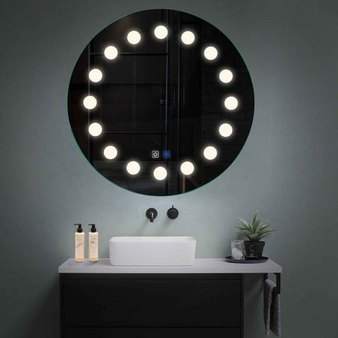 Oglinda LED Rotunda, Touch LED, Dimare, Dezaburire, LED 4000K Neutru - Gama Salono Model 6