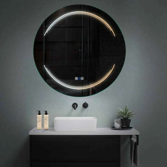 Oglinda LED Rotunda, Touch LED, Dimare, Dezaburire, LED Reglabil 3000K-6000K - Gama Salono Model 7