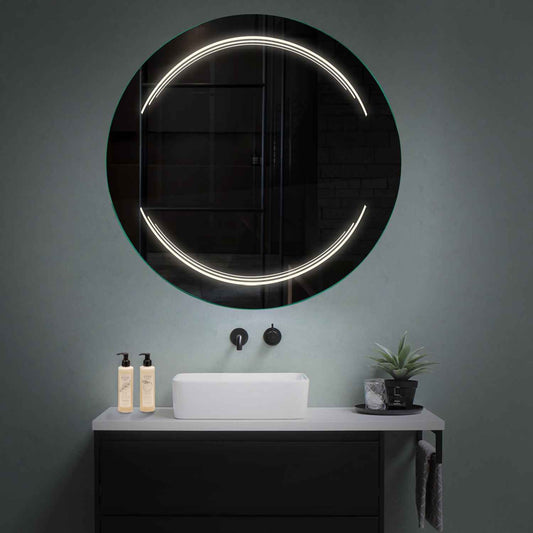 Oglinda LED rotunda cu lumina LED neutra Gama Salono Model 7 fara butoane - Reyze