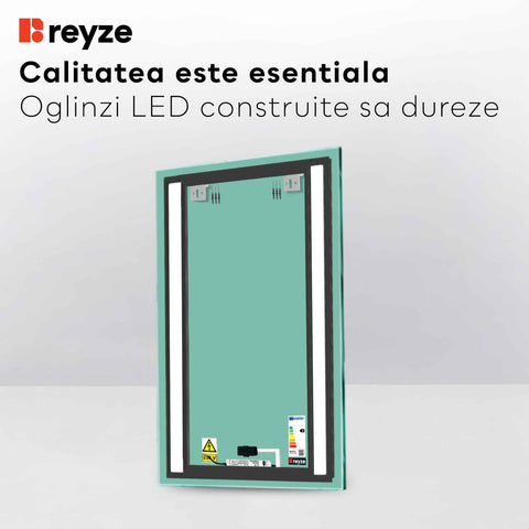 Oglinda LED Verticala, Touch LED, Dimare, LED 4000K Neutru - Gama Salono Model 8