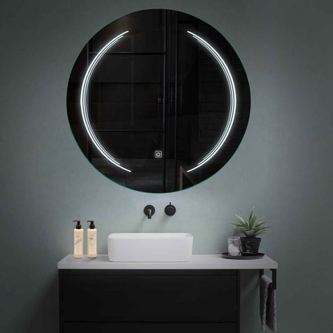 Oglinda LED Rotunda, Touch LED, Dimare, LED 6000K Rece - Gama Salono Model 8