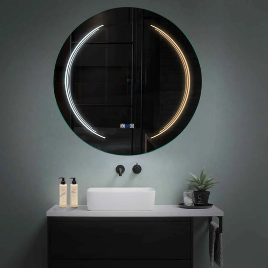 Oglinda LED Rotunda, Touch LED, Dimare, Dezaburire, LED Reglabil 3000K-6000K - Gama Salono Model 8