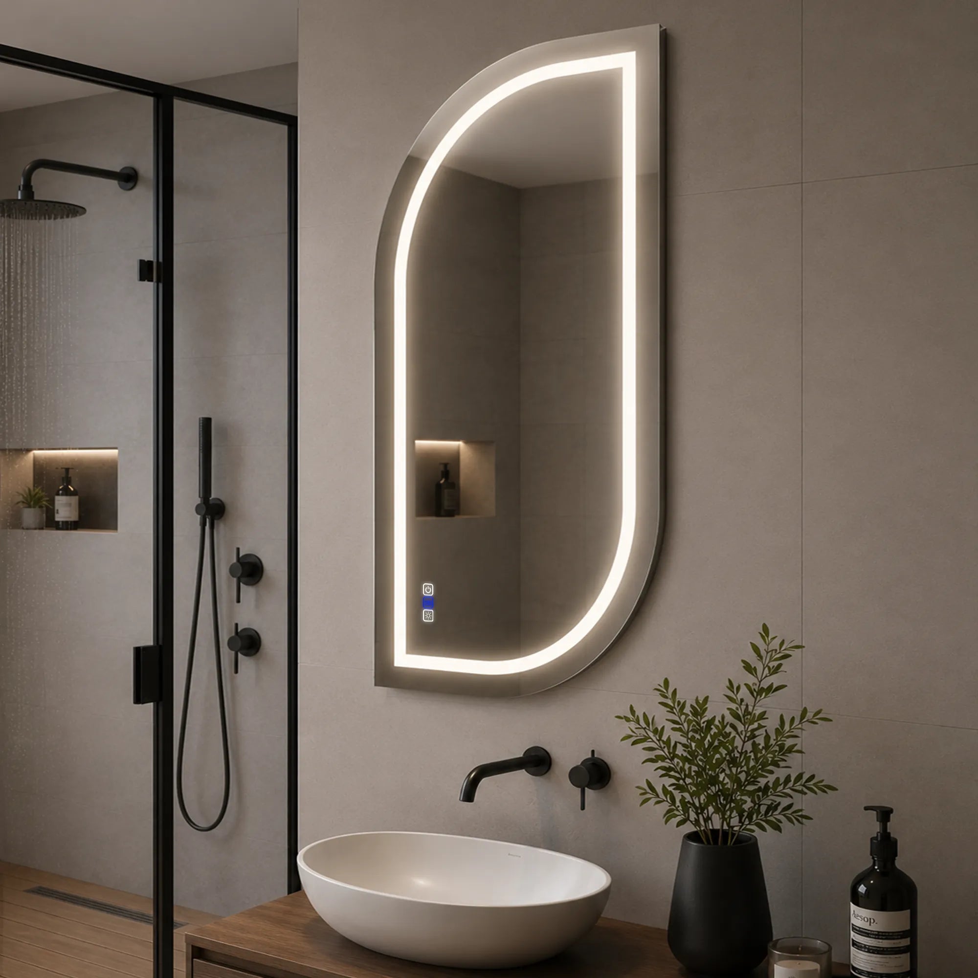 Oglinda LED Semiovala v1 - Gama Reyze Salono