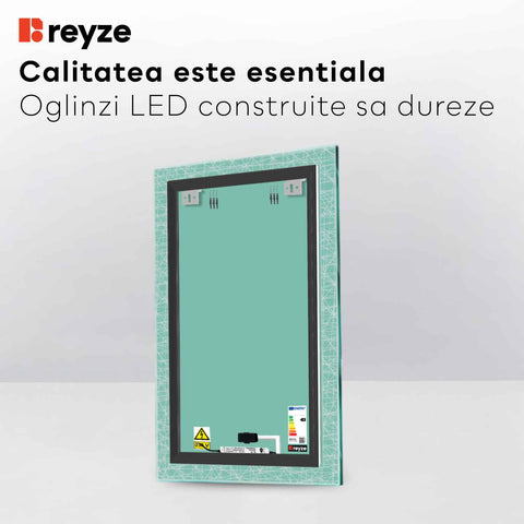 Oglinda LED Verticala, Touch LED, Dimare, LED 4000K Neutru - Gama Simetria Model 1