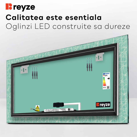 Oglinda LED Orizontala, Touch LED, Dimare, LED 6000K Rece - Gama Simetria Model 1