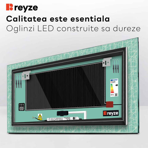 Oglinda LED Orizontala, Touch LED, Dimare, Dezaburire, LED 4000K Neutru - Gama Simetria Model 1