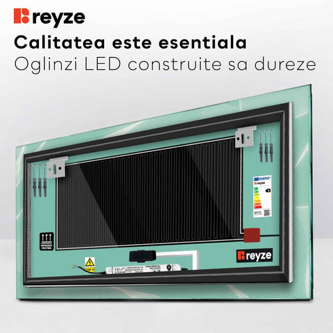Oglinda LED Orizontala, Touch LED, Dimare, Dezaburire, LED 6000K Rece - Gama Simetria Model 2