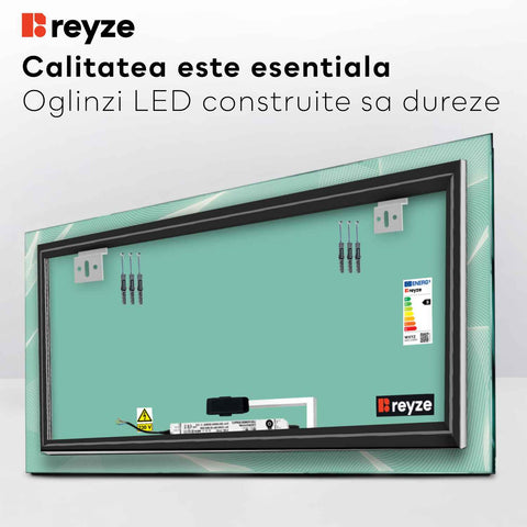 Oglinda LED Orizontala, Touch LED, Dimare, LED 6000K Rece - Gama Simetria Model 2