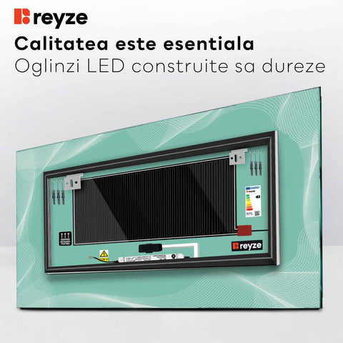 Oglinda LED Orizontala, Touch LED, Dimare, Dezaburire, LED 4000K Neutru - Gama Simetria Model 3