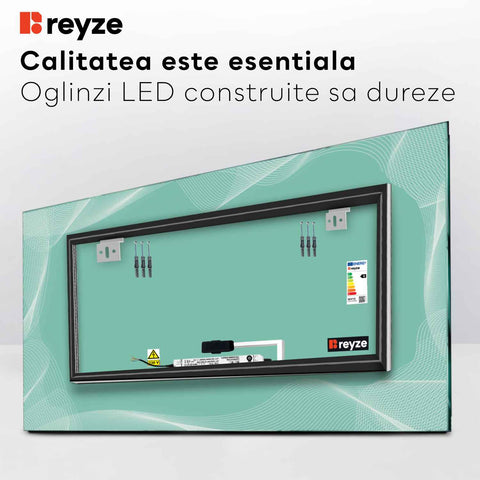 Oglinda LED Orizontala, Touch LED, Dimare, LED 6000K Rece - Gama Simetria Model 3
