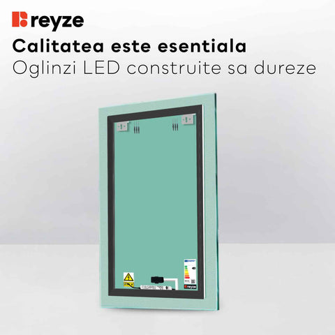 Oglinda LED Verticala, Touch LED, Dimare, LED 4000K Neutru - Gama Simetria Model 4