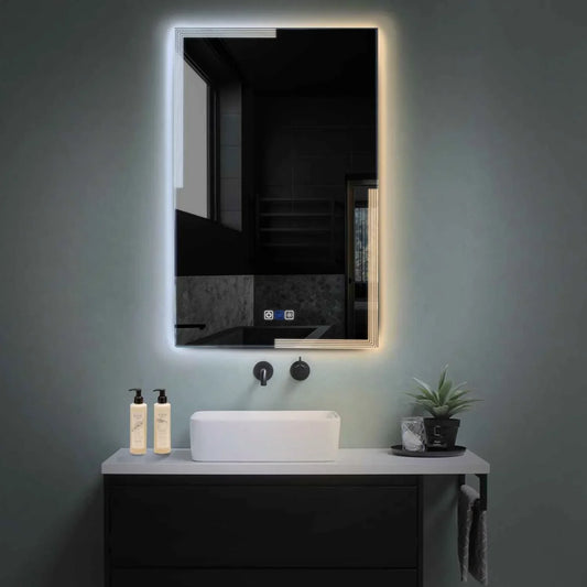 Oglinda LED Verticala, Touch LED, Dimare, Dezaburire, LED Reglabil 3000K-6000K - Gama Edge Model 2