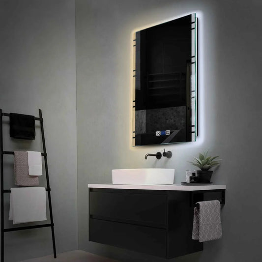 Oglinda LED Verticala, Touch LED, Dimare, Dezaburire, LED Reglabil 3000K-6000K - Gama Edge Model 3