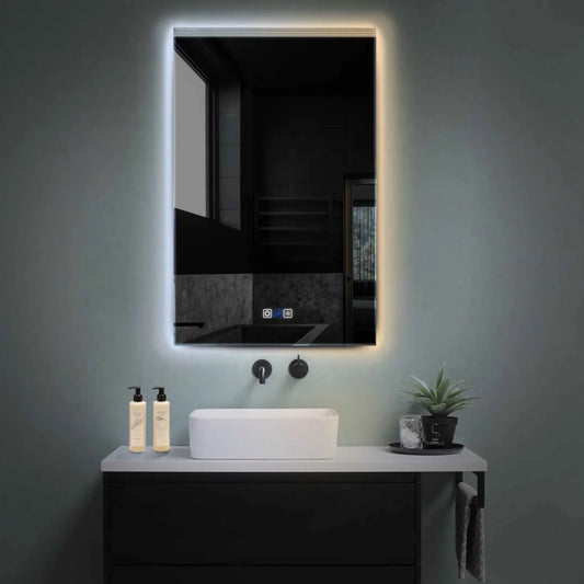 Oglinda LED Verticala, Touch LED, Dimare, Dezaburire, LED Reglabil 3000K-6000K - Gama Edge Model 5