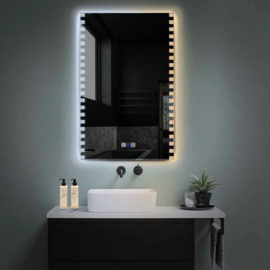 Oglinda LED Verticala, Touch LED, Dimare, Dezaburire, LED Reglabil 3000K-6000K - Gama Edge Model 6