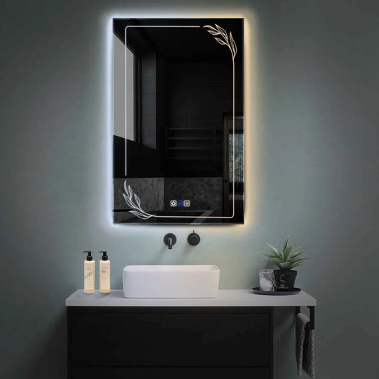 Oglinda LED Verticala, Touch LED, Dimare, Dezaburire, LED Reglabil 3000K-6000K - Gama Good Vibes Model 1