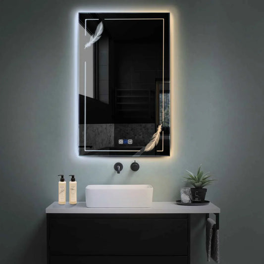 Oglinda LED Verticala, Touch LED, Dimare, Dezaburire, LED Reglabil 3000K-6000K - Gama Good Vibes Model 2