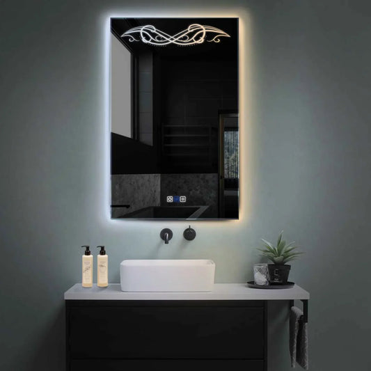 Oglinda LED Verticala, Touch LED, Dimare, Dezaburire, LED Reglabil 3000K-6000K - Gama Good Vibes Model 6