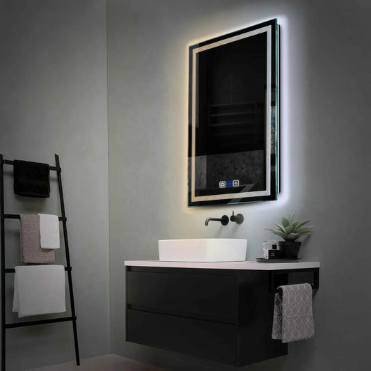 Oglinda LED Verticala, Touch LED, Dimare, Dezaburire, LED Reglabil 3000K-6000K - Gama Minimal Model 1