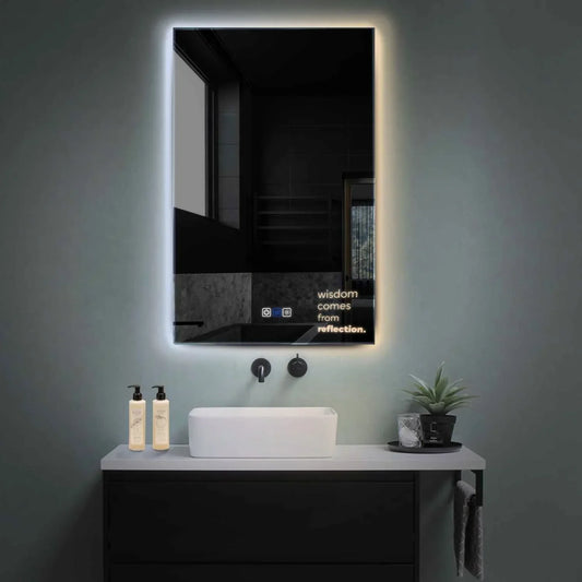 Oglinda LED Verticala, Touch LED, Dimare, Dezaburire, LED Reglabil 3000K-6000K - Gama Motivated Model 1