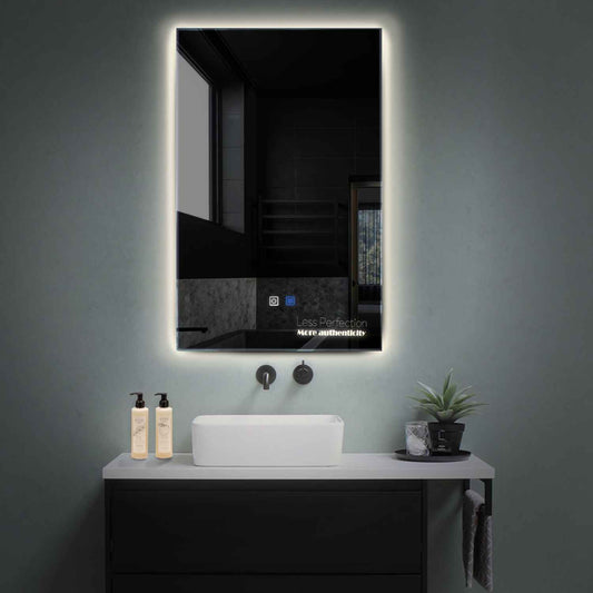 Oglinda LED verticala cu lumina LED neutra Gama Motivated Model 7 cu butoane touch si dezaburire - Reyze