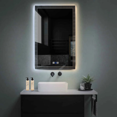 Oglinda LED Verticala, Touch LED, Dimare, Dezaburire, LED Reglabil 3000K-6000K - Gama Official Model 3