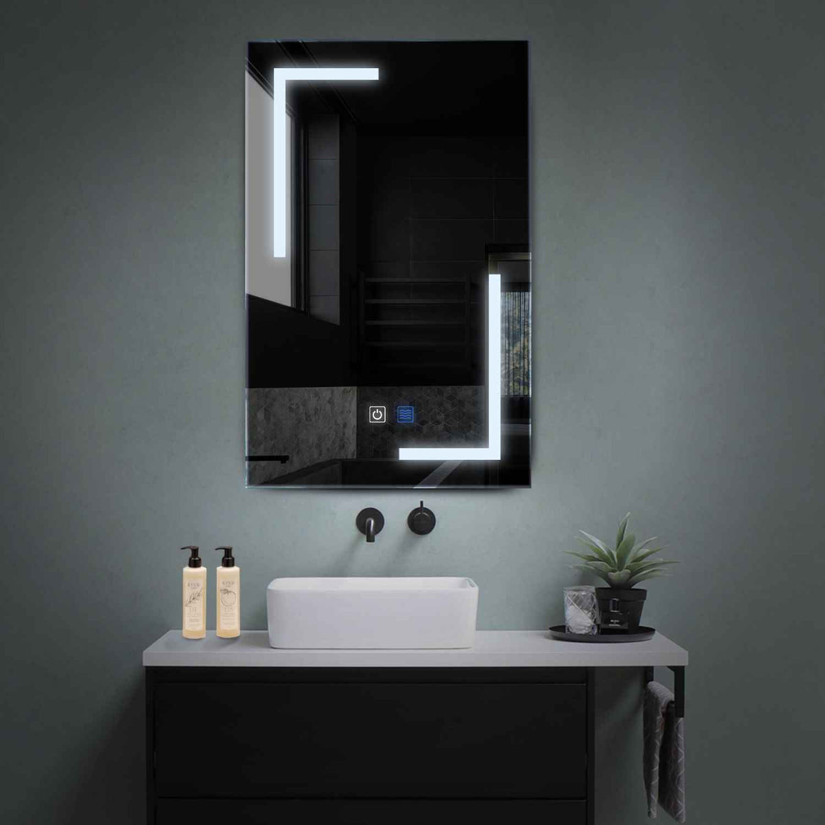 Oglinda LED Verticala, Touch LED, Dimare, Dezaburire, LED 6000K Rece - Gama Salono Model 3
