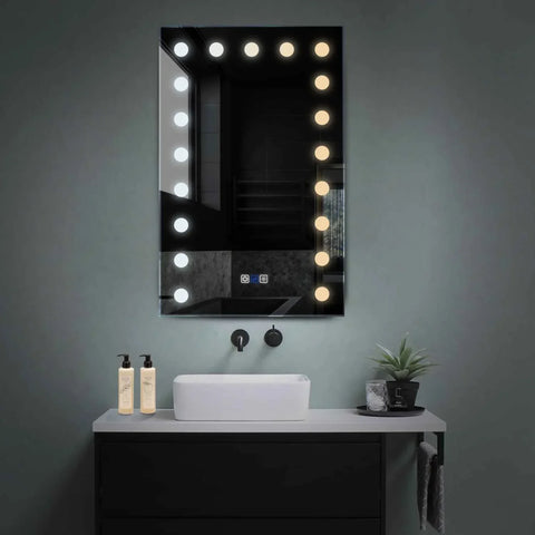 Oglinda LED Verticala, Touch LED, Dimare, Dezaburire, LED Reglabil 3000K-6000K - Gama Salono Model 6