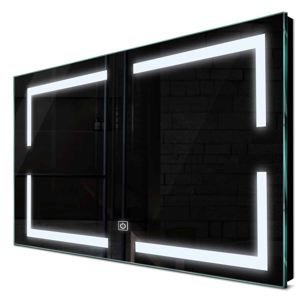 Oglinda LED orizontala cu lumina LED rece Gama Salono Model 2 cu buton touch - Reyze
