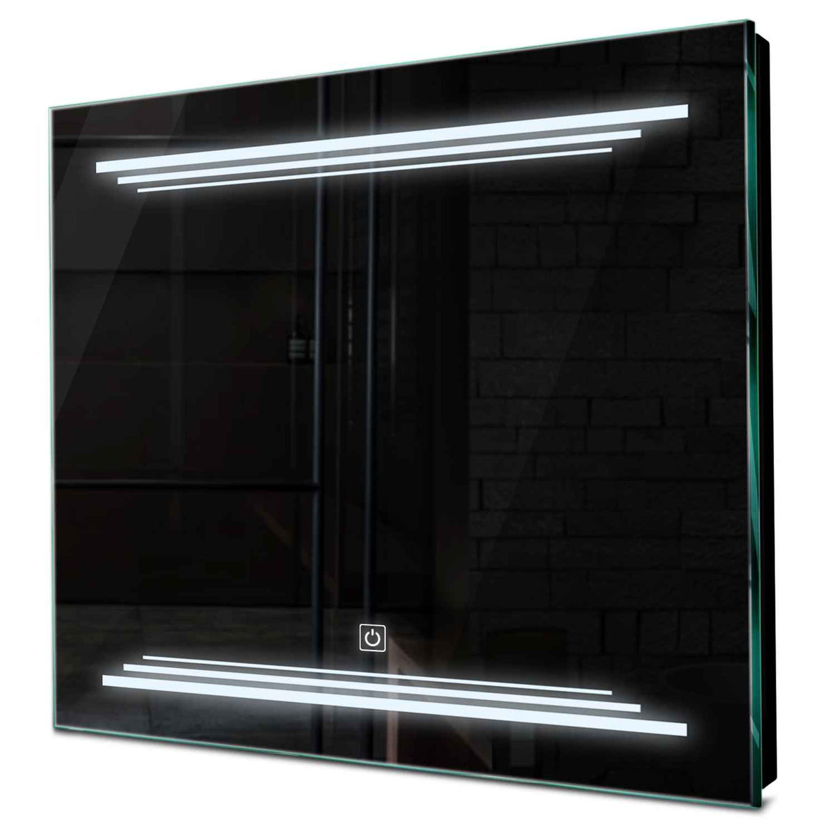 Oglinda LED patrata cu lumina LED rece Gama Salono Model 7 cu buton touch - Reyze