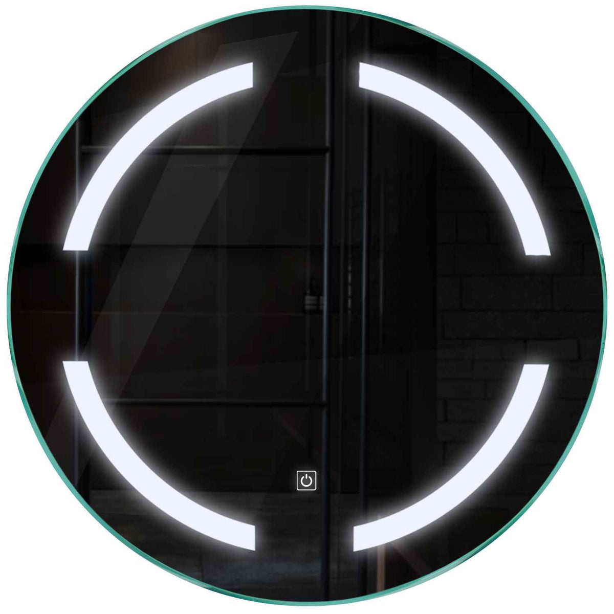 Oglinda LED rotunda cu lumina LED rece Gama Salono Model 2 cu buton touch - Reyze