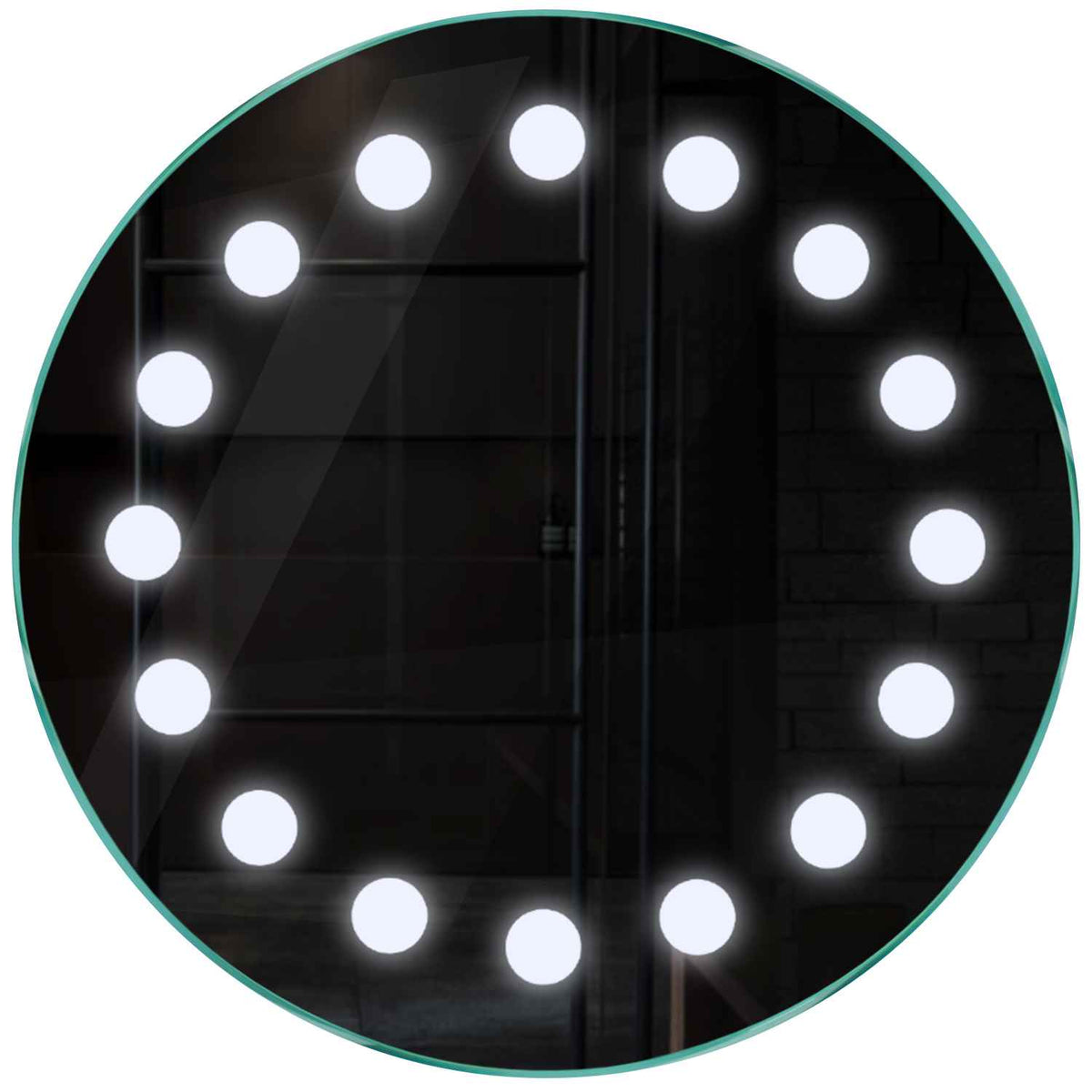 Oglinda LED rotunda cu lumina LED rece Gama Salono Model 6 fara butoane - Reyze