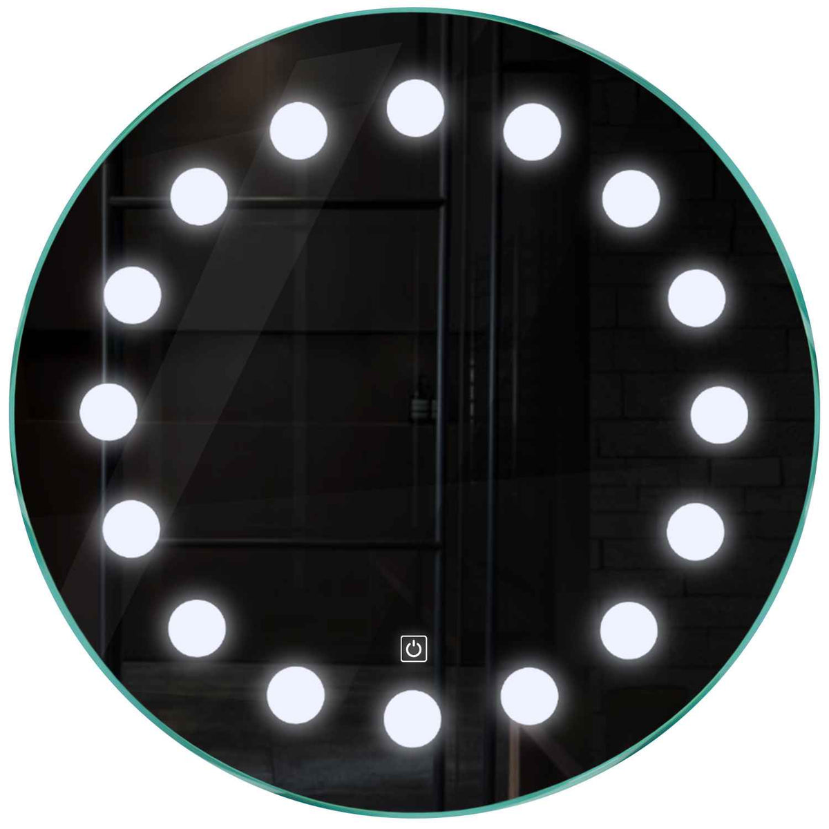 Oglinda LED rotunda cu lumina LED rece Gama Salono Model 6 cu buton touch - Reyze