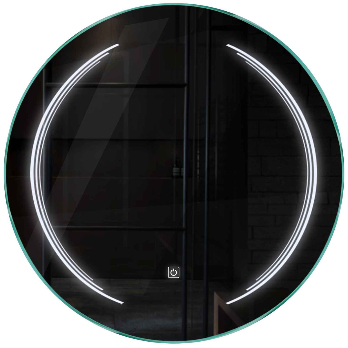 Oglinda LED rotunda cu lumina LED rece Gama Salono Model 8 cu buton touch - Reyze