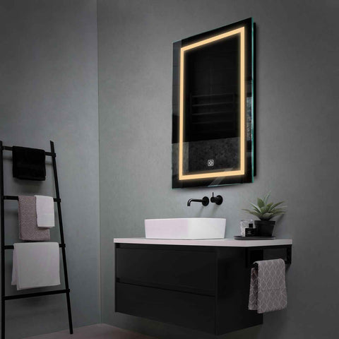 Oglinda LED Verticala, Touch LED, Dimare, LED 3000K Cald - Gama Salono Model 1