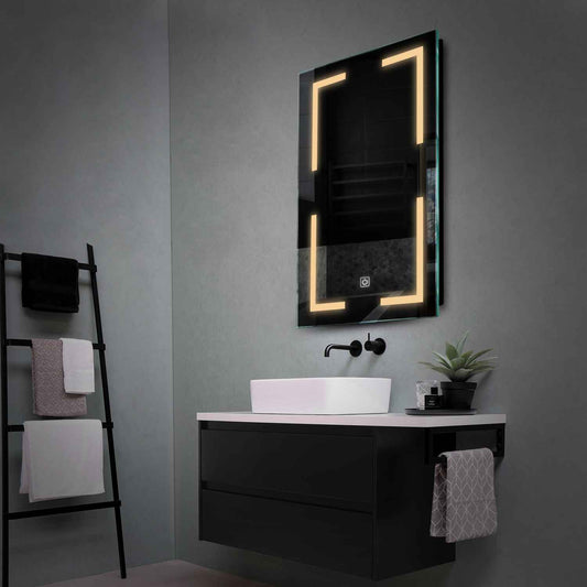 Oglinda LED Verticala, Touch LED, Dimare, LED 3000K Cald - Gama Salono Model 2