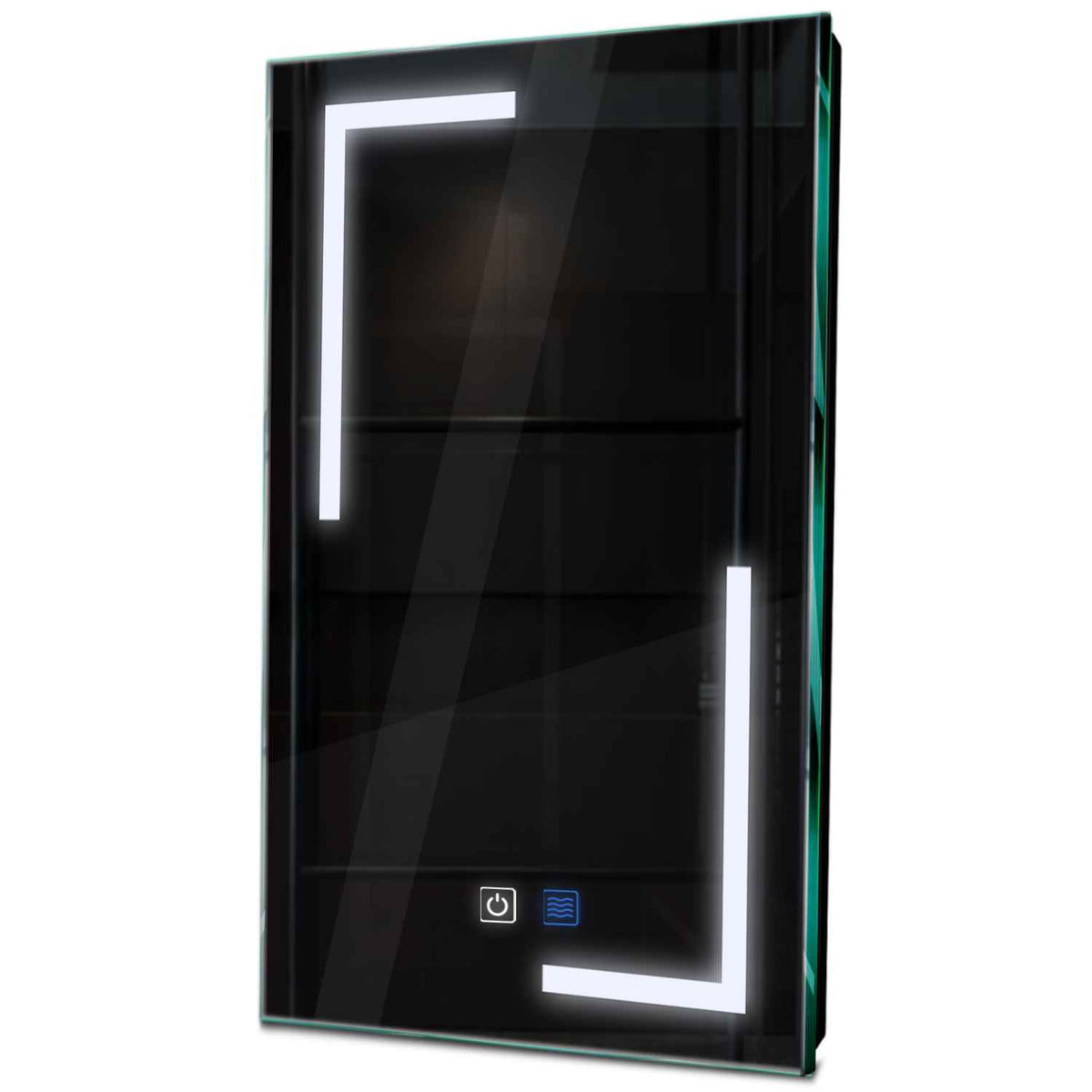 Oglinda LED verticala cu lumina LED rece Gama Salono Model 3 cu butoane touch si dezaburire - Reyze
