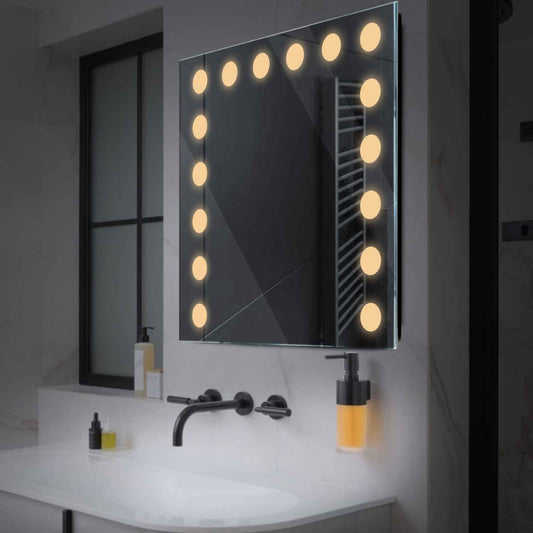 Oglinda LED Patrata, Fara functii, LED 3000K Cald - Gama Salono Model 6
