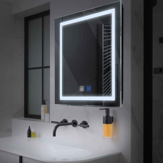 Oglinda LED Patrata, Touch LED, Dimare, Dezaburire, LED 6000K Rece - Gama Salono Model 1