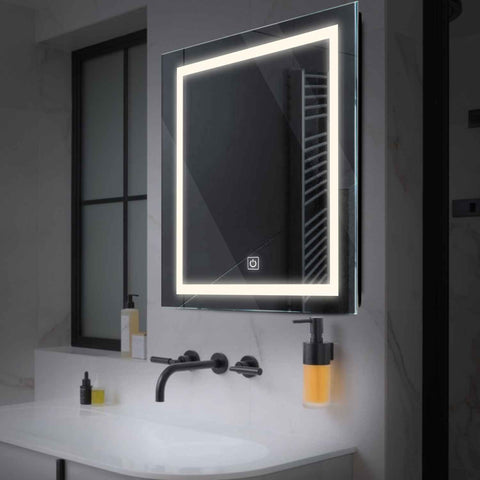 Oglinda LED Patrata, Touch LED, Dimare, LED 4000K Neutru - Gama Salono Model 1