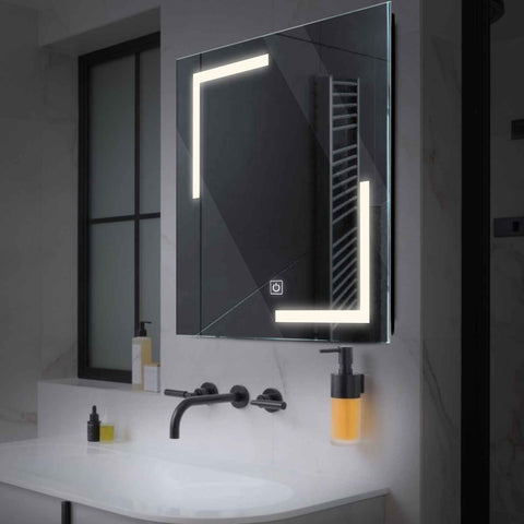 Oglinda LED Patrata, Touch LED, Dimare, LED 4000K Neutru - Gama Salono Model 3