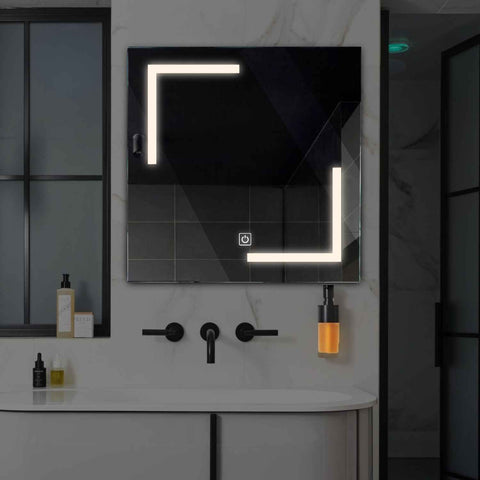 Oglinda LED Patrata, Touch LED, Dimare, LED 4000K Neutru - Gama Salono Model 3
