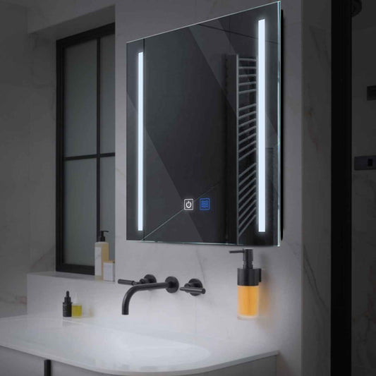 Oglinda LED Patrata, Touch LED, Dimare, Dezaburire, LED 6000K Rece - Gama Salono Model 5