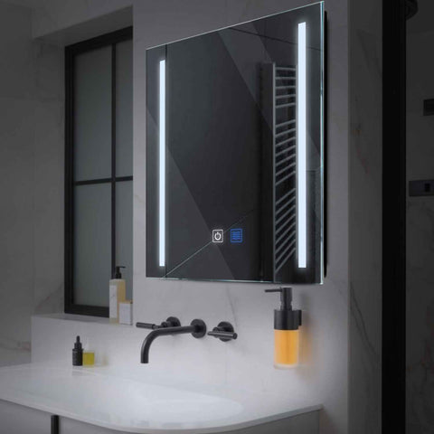 Oglinda LED Patrata, Touch LED, Dimare, Dezaburire, LED 6000K Rece - Gama Salono Model 5