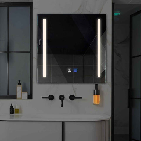 Oglinda LED Patrata, Touch LED, Dimare, Dezaburire, LED 4000K Neutru - Gama Salono Model 5