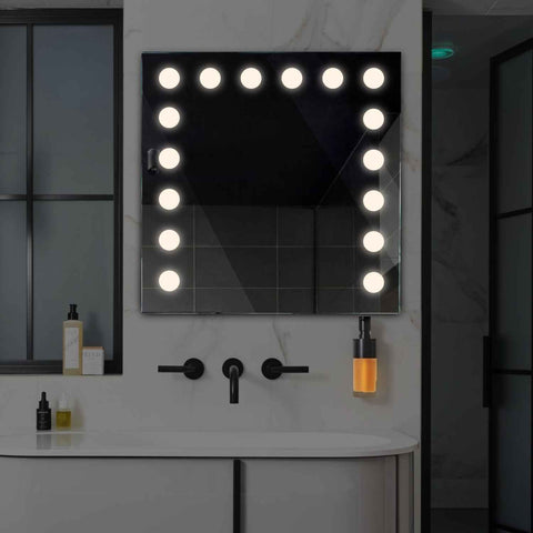 Oglinda LED Patrata, Fara functii, LED 4000K Neutru - Gama Salono Model 6