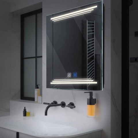 Oglinda LED Patrata, Touch LED, Dimare, Dezaburire, LED 4000K Neutru - Gama Salono Model 7